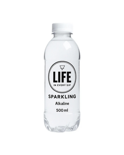 LIFE Bottled Water – 500ml Sparkling Alkaline (24-pack)