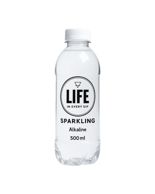LIFE Bottled Water – 500ml Sparkling Alkaline (24-pack)